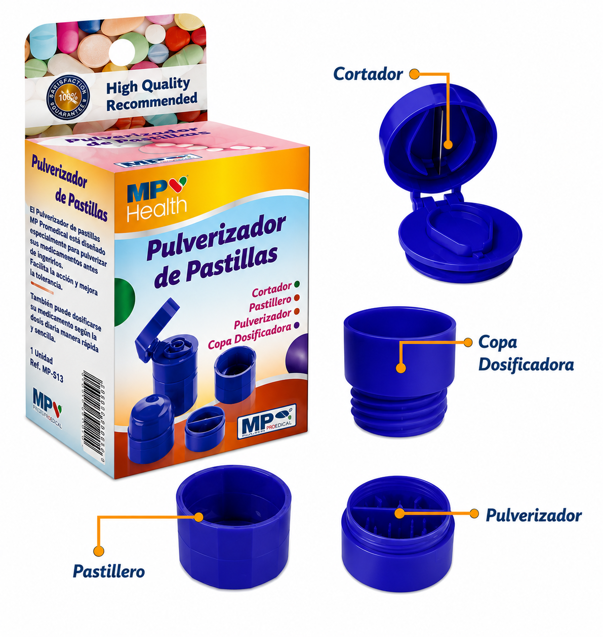 Pulverizador De Pastillas MP Promedical 100Ml