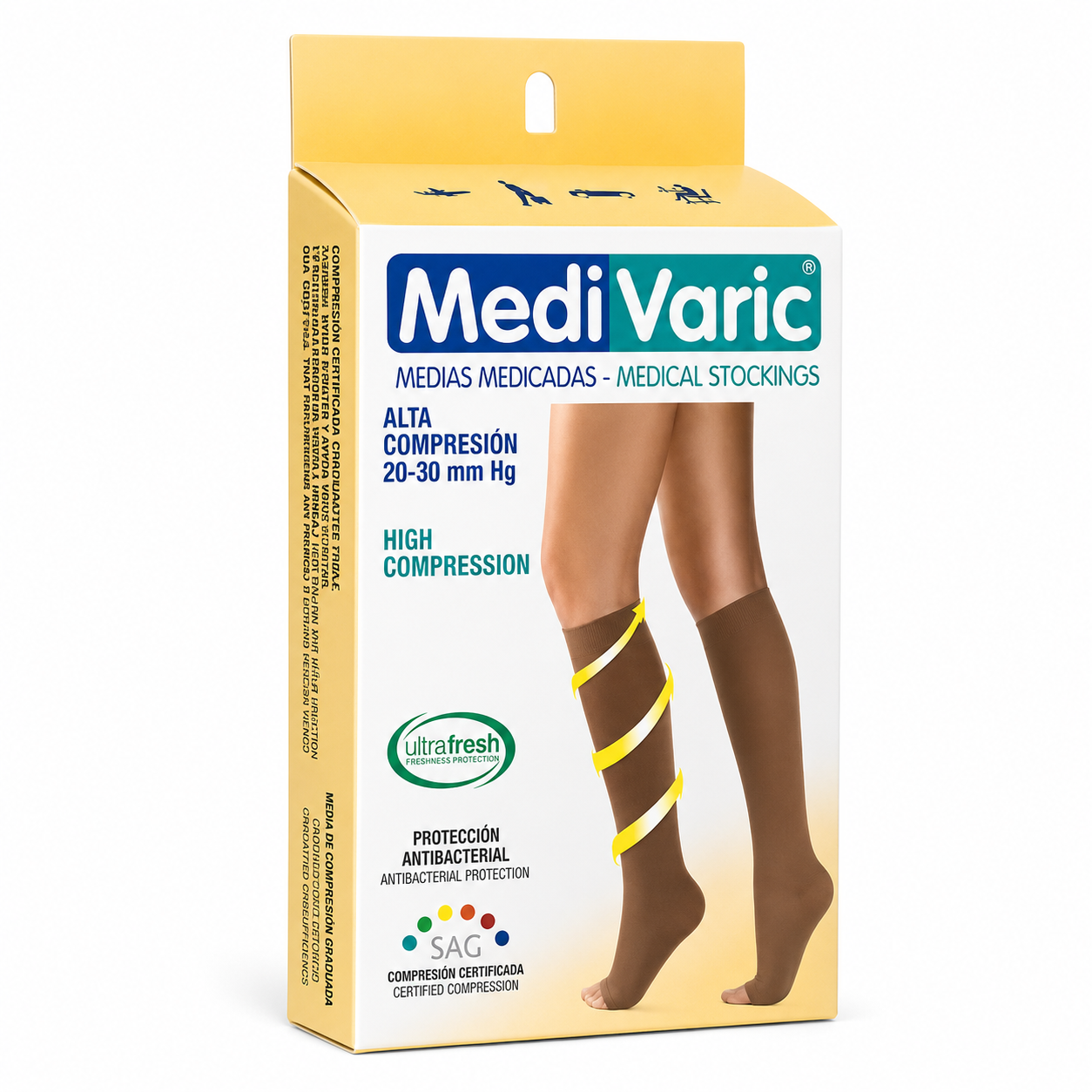 Medivaric Rodillera Opaca Compresión Alta 20-30 M Beige