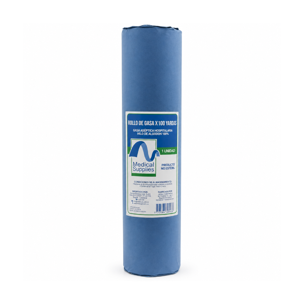 Rollo de gasa hospitalaria de 100 yards y 24 hilos Medical Supplies para curaciones, limpieza y uso clínico