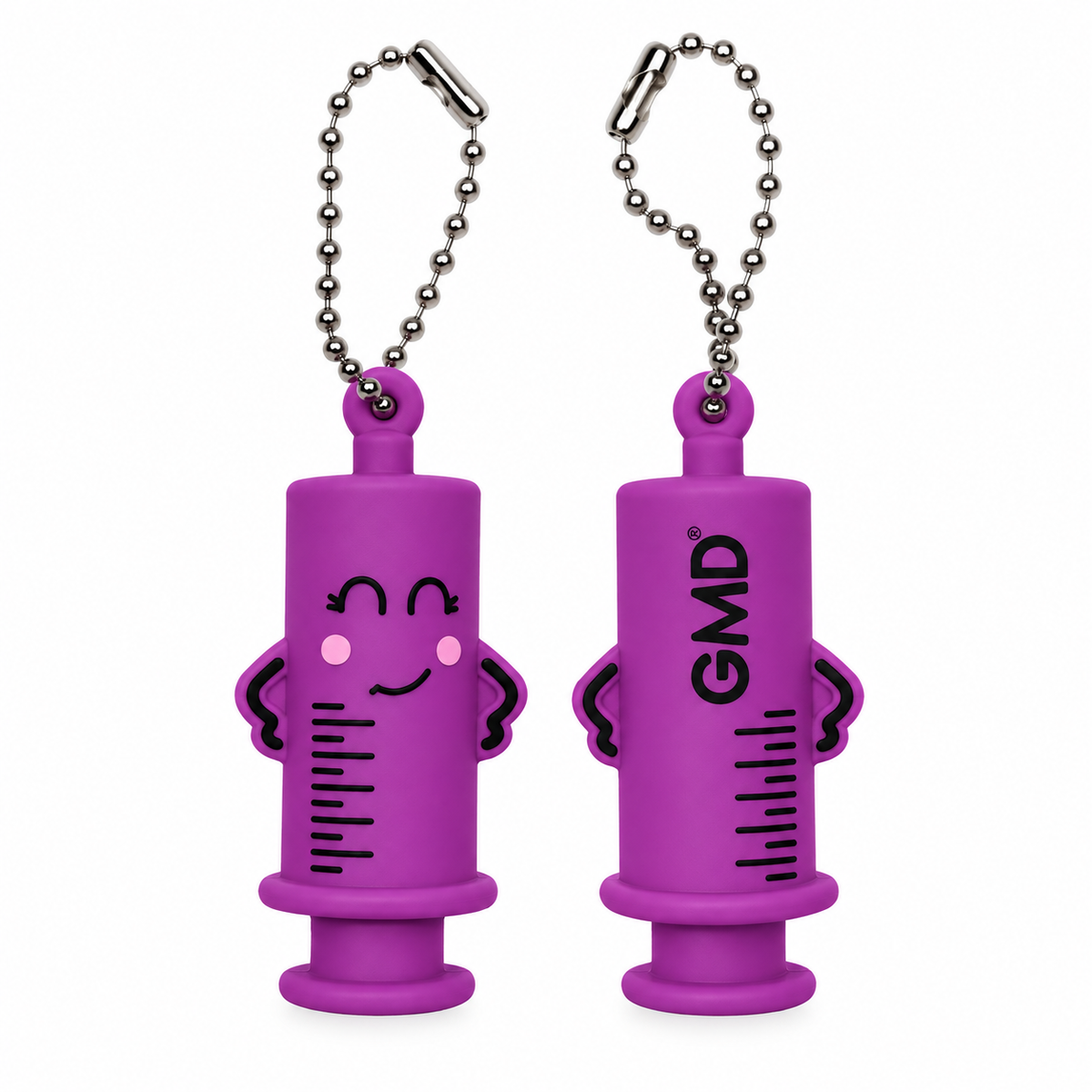 Rompe ampollas de silicona GMD color púrpura, referencia GMD-RAM-02, diseñado para facilitar la apertura de ampollas de forma práctica.