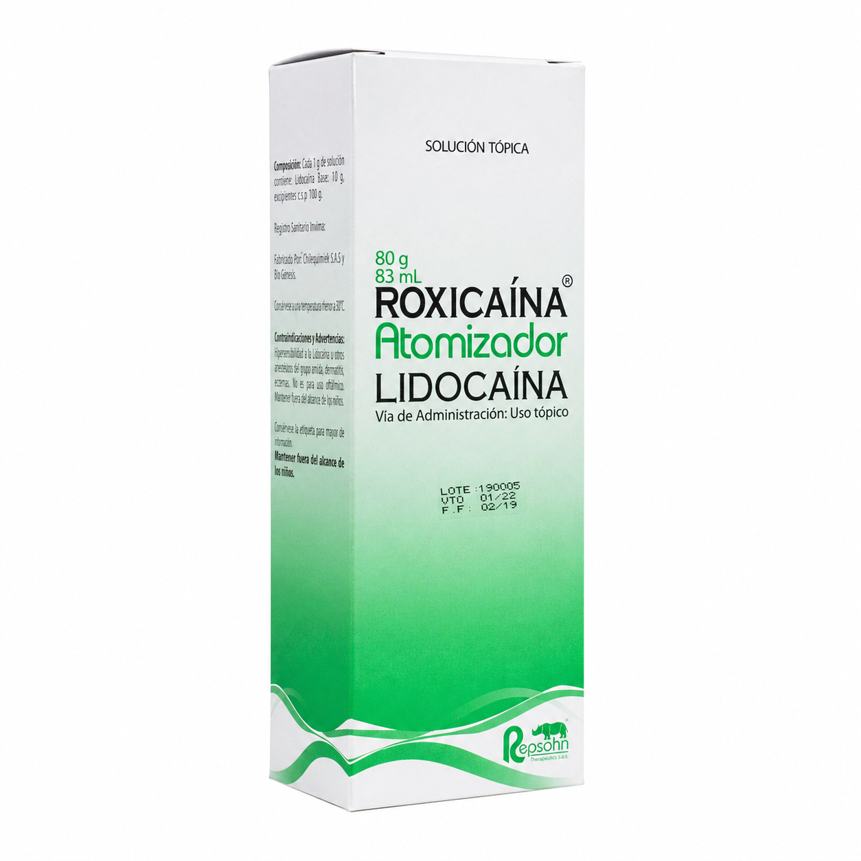 Roxicaina Spray 10% - Anestésico Local Ropsohn