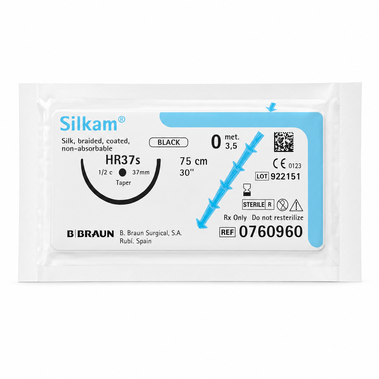 Seda Silkam 0 HR37S 75cm Braun C0760960 - Alta Calidad