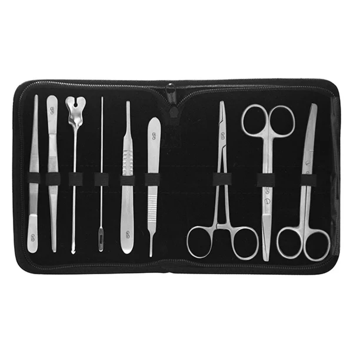 Sistema de disección acero inoxidable 9 piezas GMD-KD-9PCS para uso académico y laboratorio
