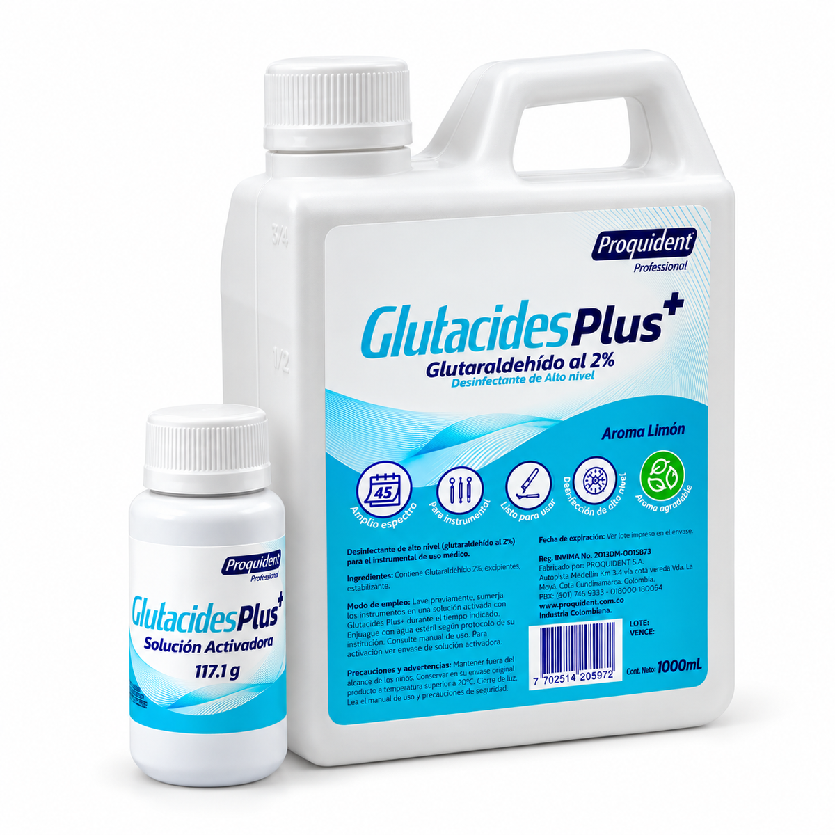 Desinfectante Proquizyme de 3800 ml para dispositivos médicos, formulado para procesos de limpieza y desinfección según indicaciones de uso.
