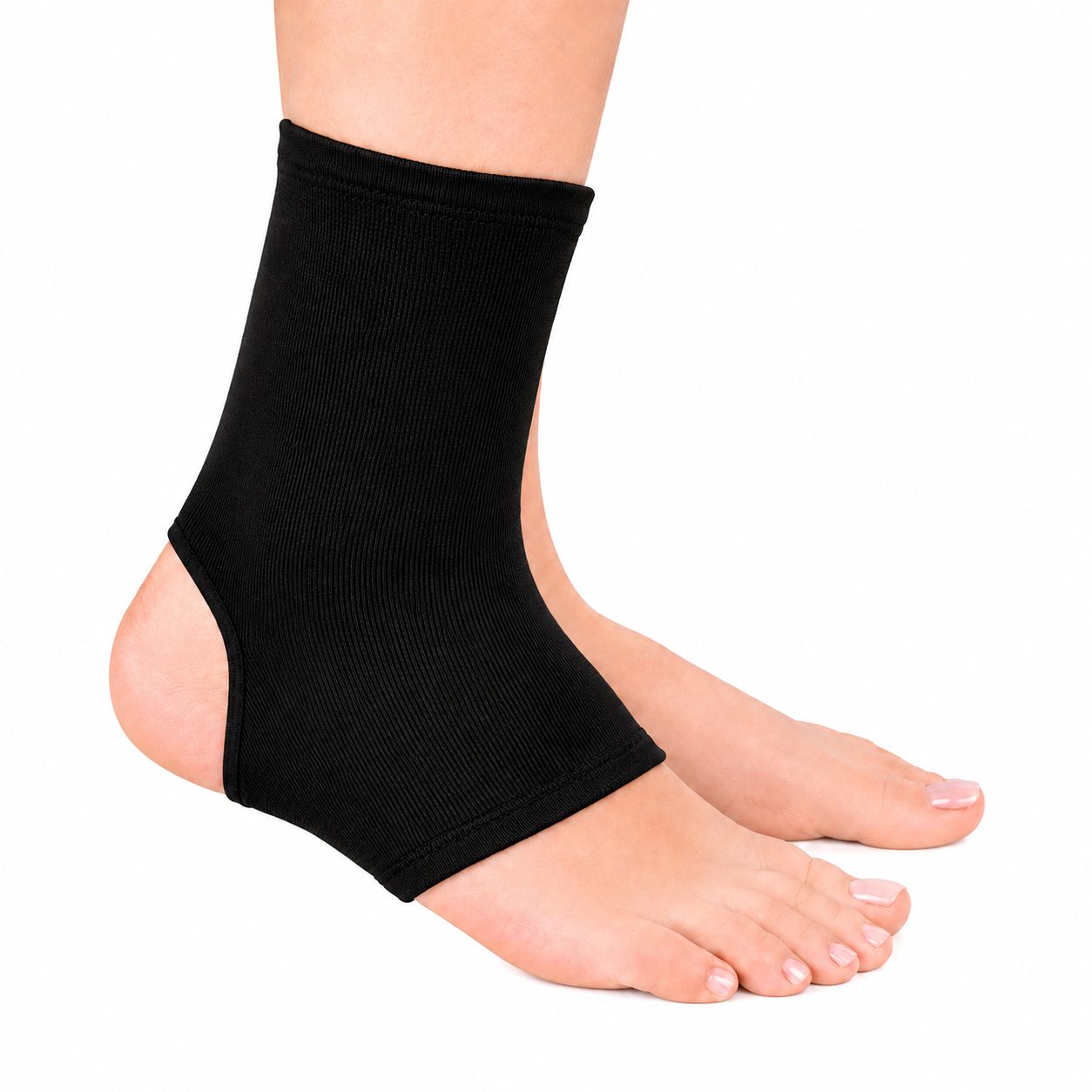Soporte elástico para tobillo Neoflex AK-001-M, talla M color negro, diseñado para brindar compresión, estabilidad y soporte.