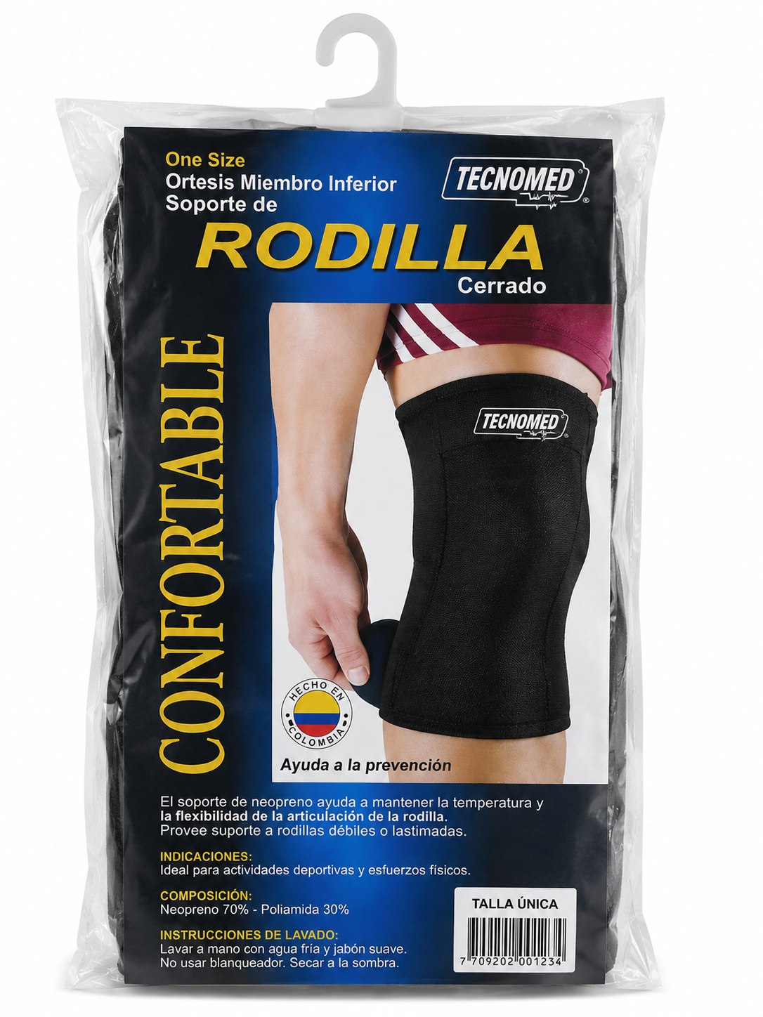 Soporte Rodilla Cerrado Negro Talla Única Kromia