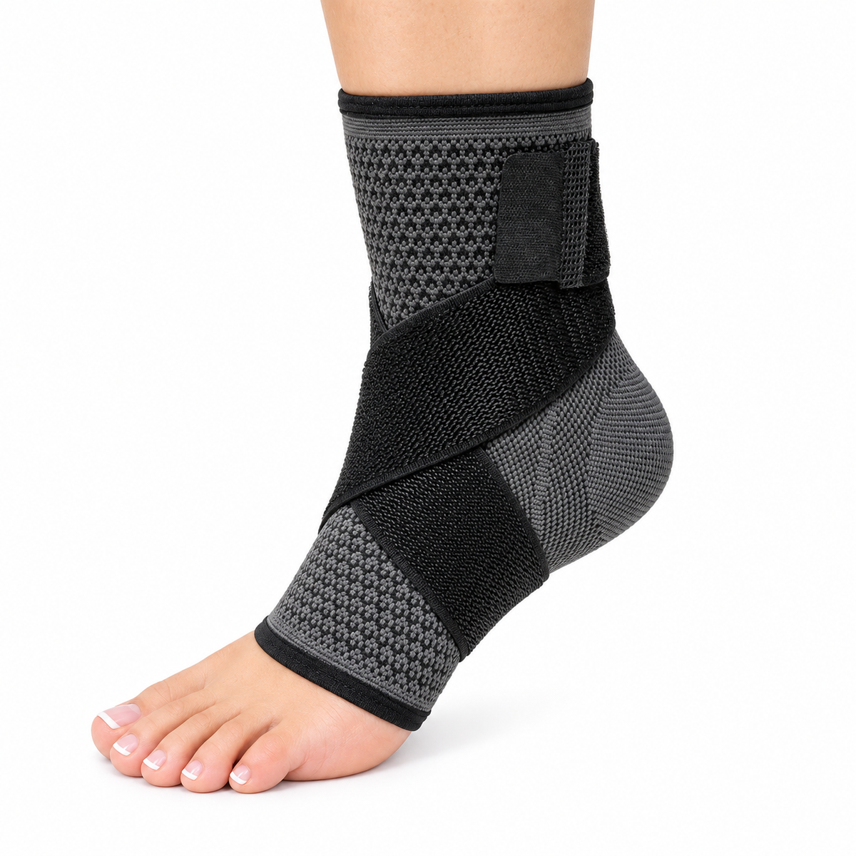 Tobillera deportiva GMD talla S, referencia GMD-STG01-S, diseñada para brindar soporte, ajuste y estabilidad al tobillo.