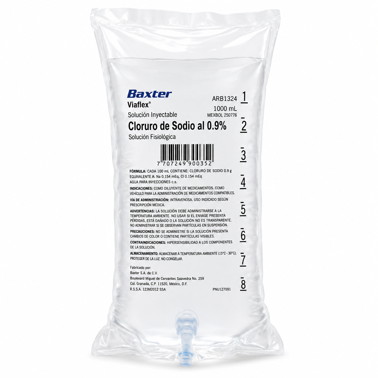 Solución Salina Normal 0.9% 1000 ml Baxter ARB1324