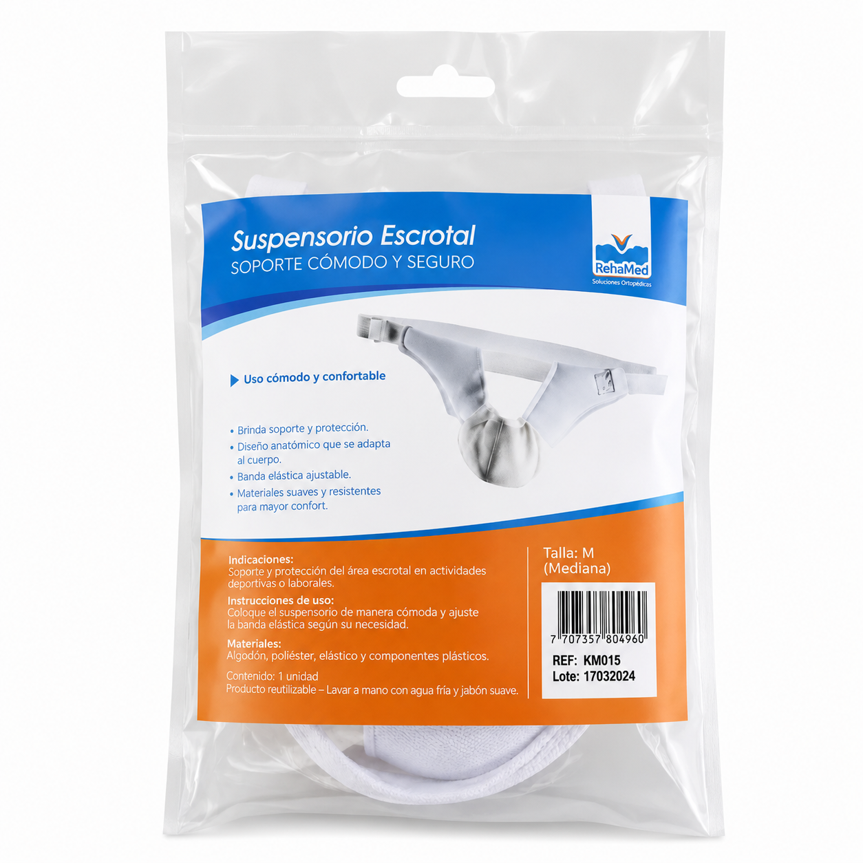 Suspensorio Escrotal KM015 - Soporte Confortable M