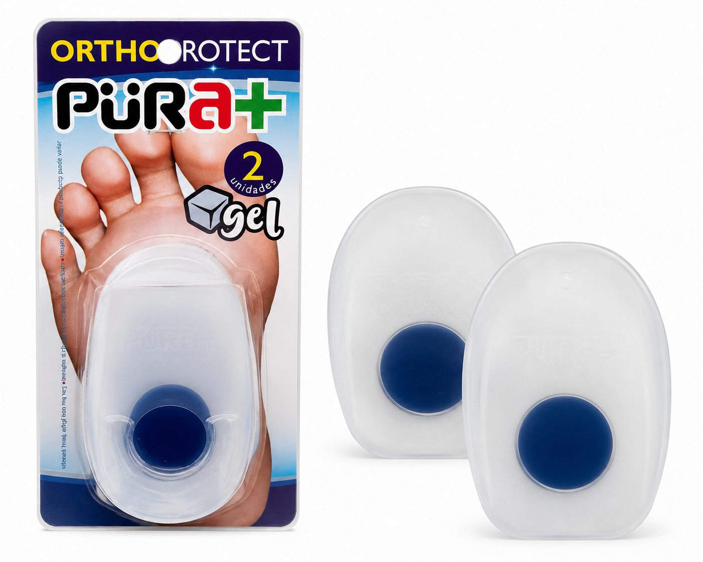Talonera Silicona Gel Antiespolón Talla Única Blanca Pura+