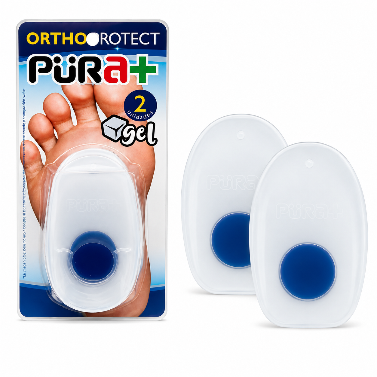 Talonera Silicona Gel Antiespolón Talla Única Blanca Pura+