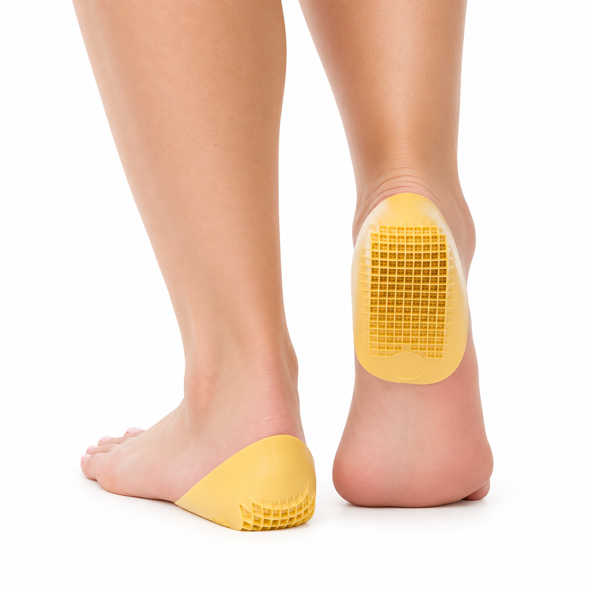 Talonera Tulis Clásica color amarillo, talla L, referencia 10020, diseñada para brindar amortiguación, soporte y comodidad al talón.