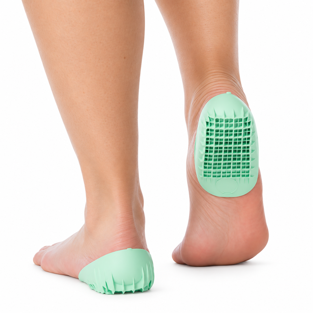 Talonera Tulis Heavy Duty color verde talla L, diseñada para brindar amortiguación y soporte reforzado en el talón para usuarios de más de 85 kg.