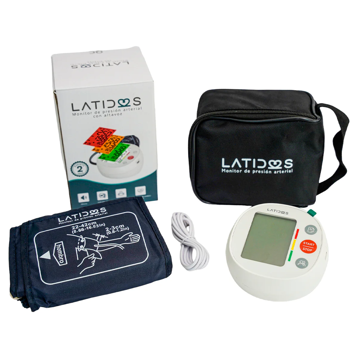 Tensiómetro digital de brazo GMD-BPM-30F con alta voz para medición de presión arterial en uso clínico y domiciliario