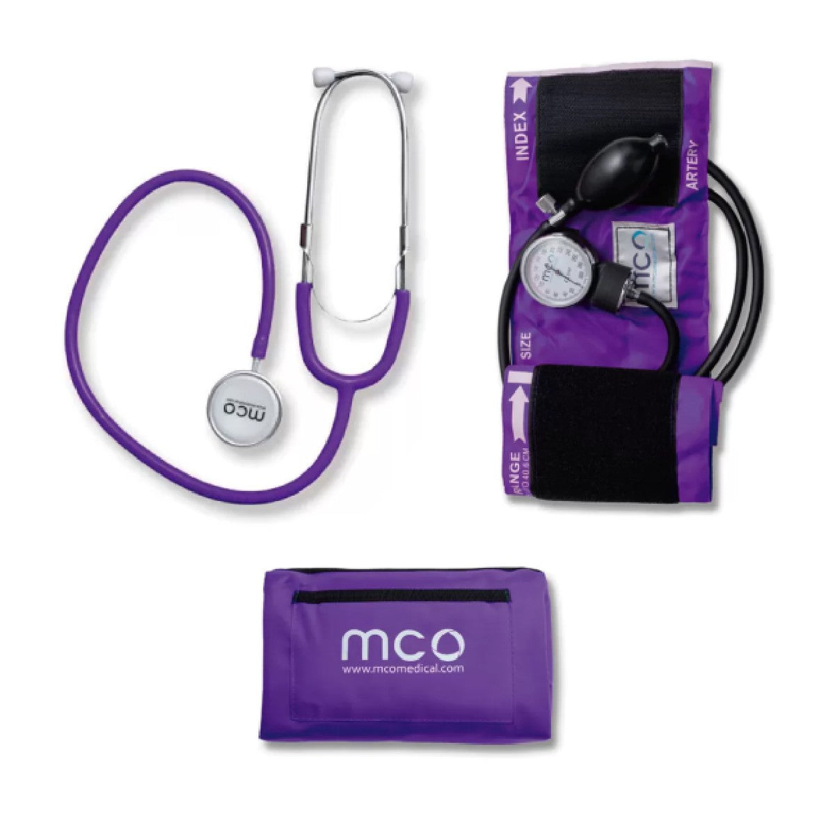 Kit Fonendo y Tensiómetro, incluye fonendoscopio con campana doble de zinc cromado y tensiómetro manual con manómetro de fácil lectura.