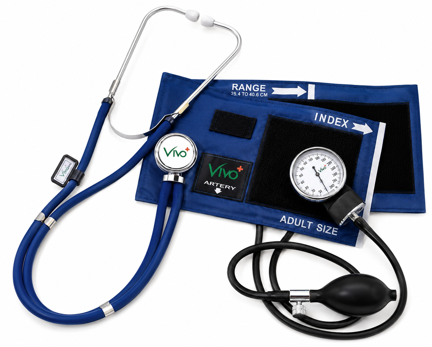 Kit Tensiometro Y Fonendoscopio Doble Campana Vivo+