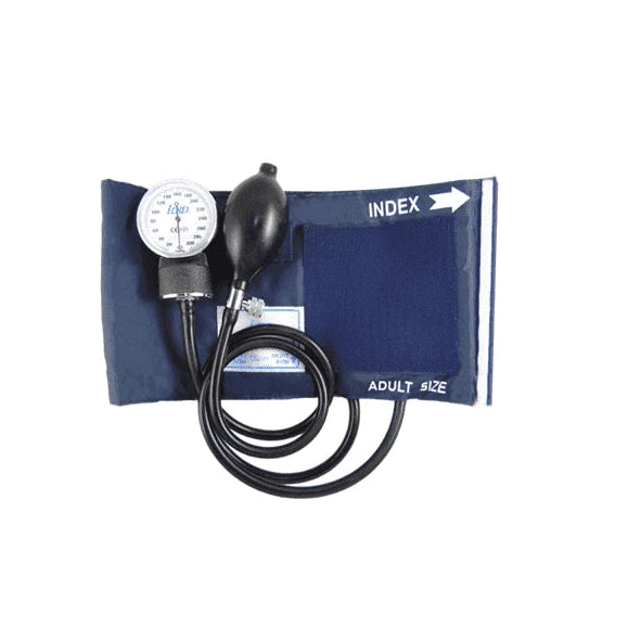 Tensiómetro manual Lenz Navy, modelo XB11300, con diseño ergonómico en color azul marino, fabricado en material plástico resistente.