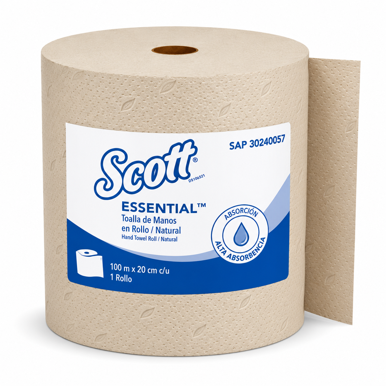 Toalla De Manos En Rollo Scott Natural 100 Mts Ref 30240057
