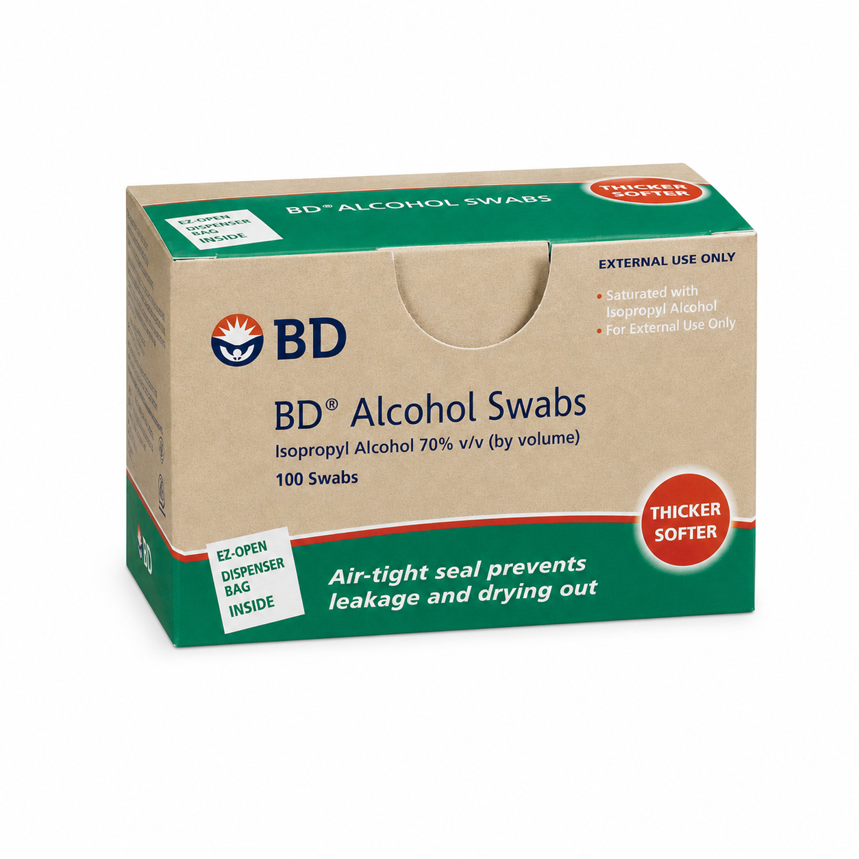 Toallas De Alcohol B.D. 100 Und. Para Desinfección