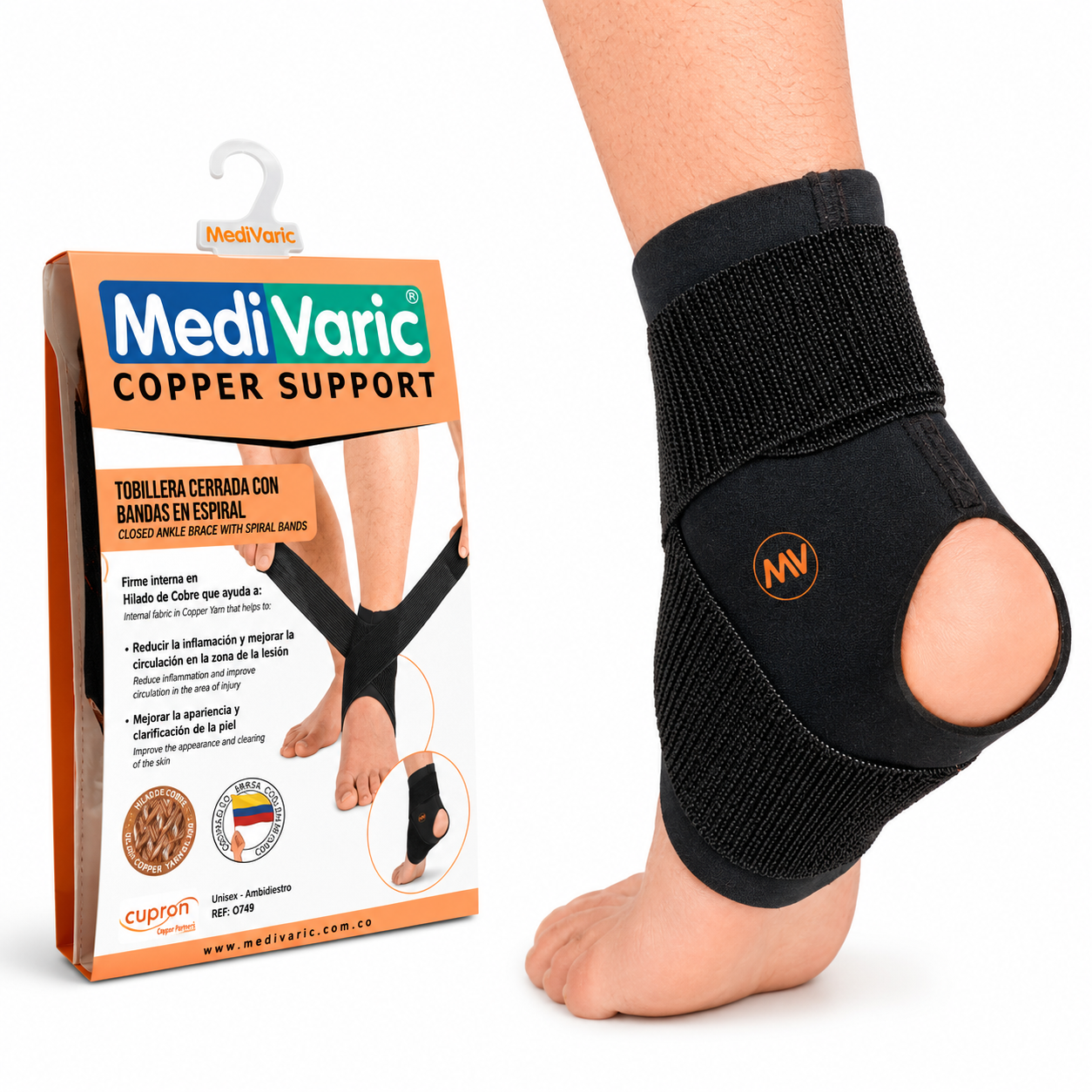 Tobillera Cerrada Con Banda T/L Medivaric O749P0304