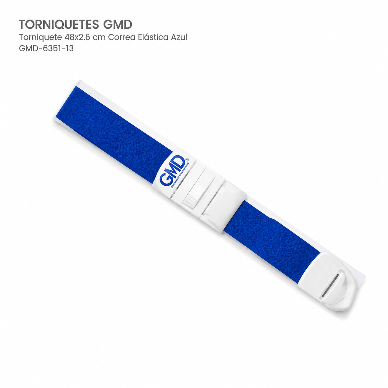 Torniquete 48x2.6 cm Correa Elástica Azul GMD-6351-13