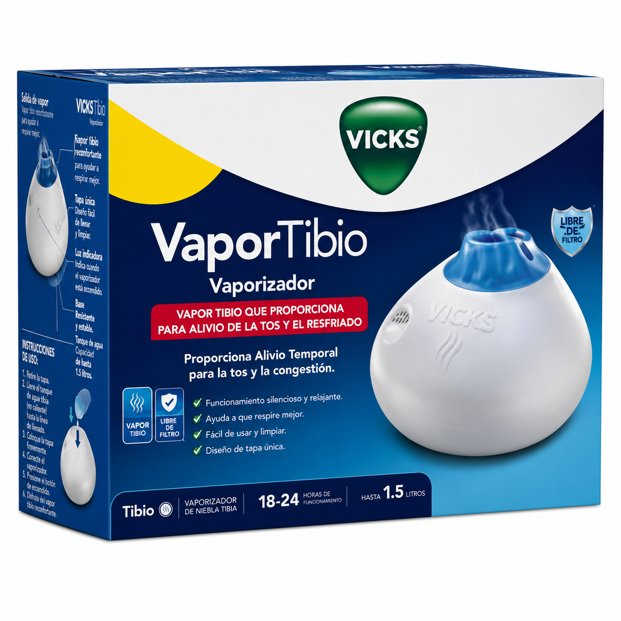 Vaporizador Vicks Vapor Tibio Ref. V150SGNLUPC