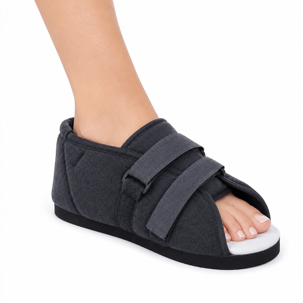 Zapato postoperatorio Kromia ambidiestro color azul talla S, diseñado para brindar soporte y protección al pie durante la recuperación.